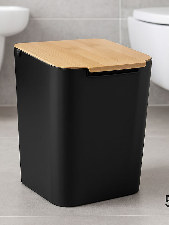 Atmosphera Plastic Bathroom Bin 5L Black