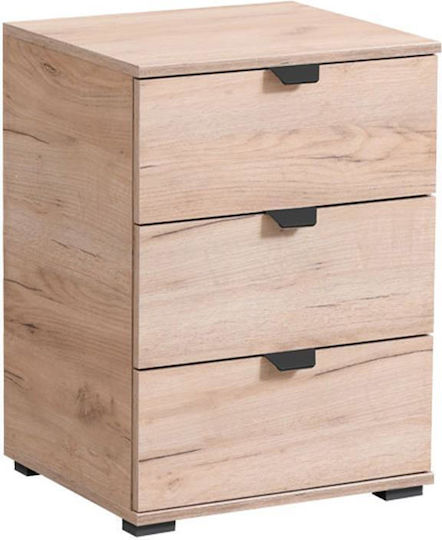 Nachttisch Duero 3F Grey Oak 45x40x63cm