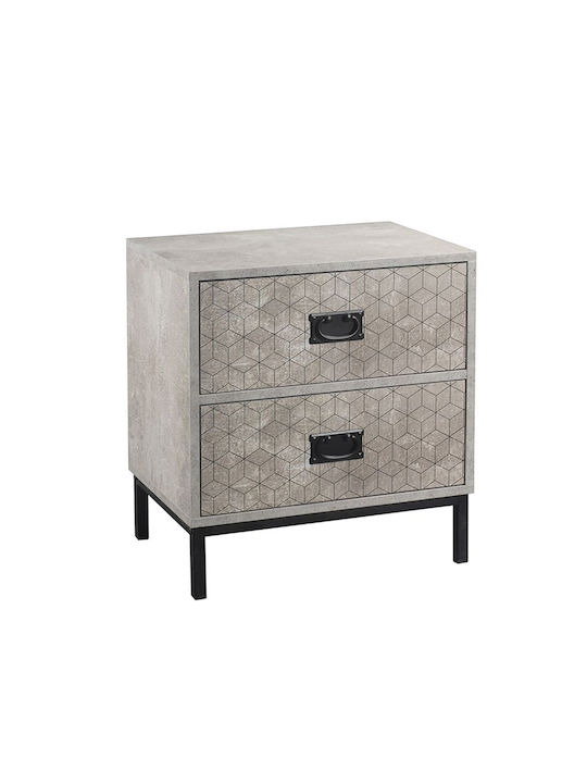 Nachttisch Rubik Gray 50x35x55cm