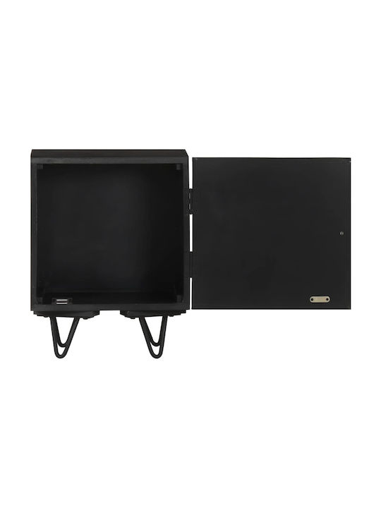 Bedside Table of Solid Wood Ορείχαλκος 40x30x50cm