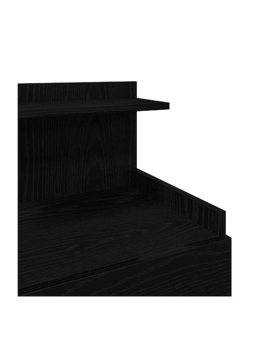 Κομοδίνο Ξύλινο Μαύρο 40x36.5x62cm