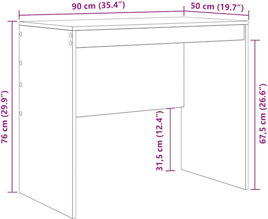 Τραπέζι Συνεδριάσεων Ξύλινο Παλαιό Ξύλο 90x50x76εκ.