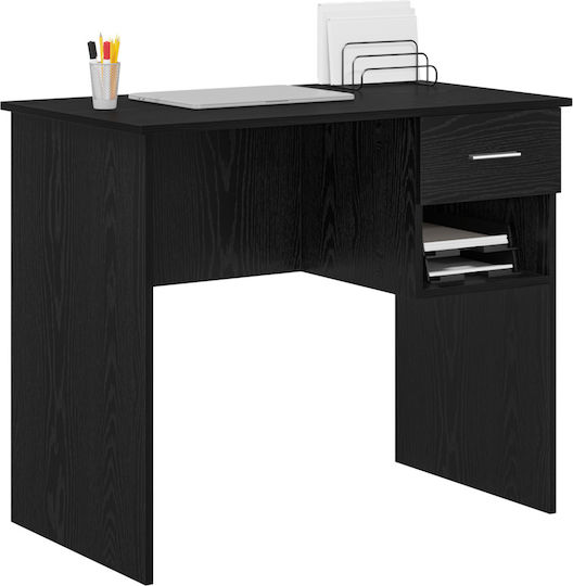 Γραφείο Ξύλινο Μαύρης Δρυς 90x49.5x75εκ.