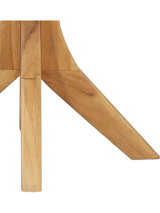 Sitting Room Table for Small Outdoor Spaces Made of Brown Teak 40x41x41cm