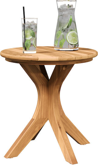 Garten- und Terrassentisch für Kleine Außenbereiche aus Teak Braun 40x41x41cm