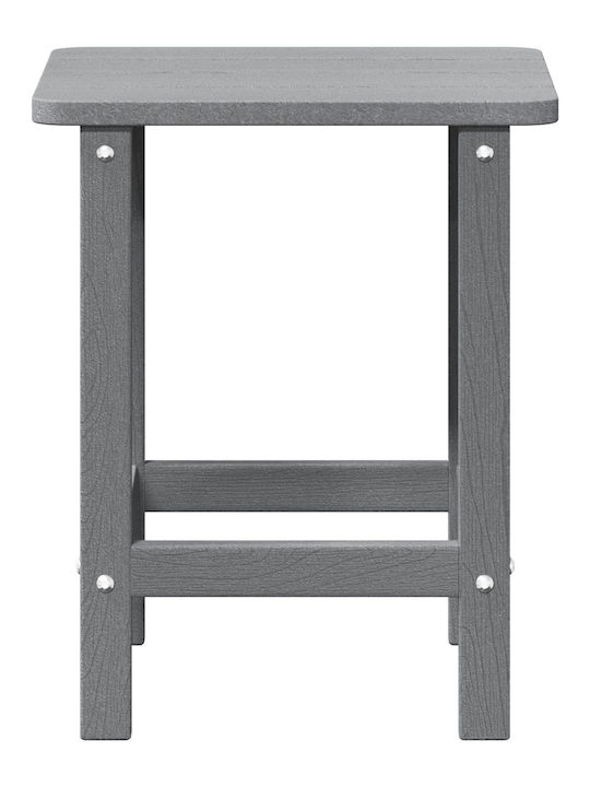 Sitting Room Outdoor Plastic Table Gray 38x38x45cm