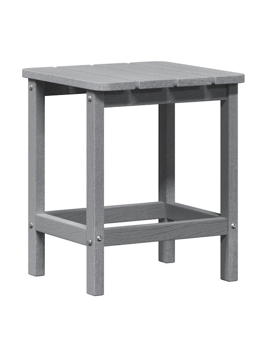 Sitting Room Outdoor Plastic Table Gray 38x38x45cm