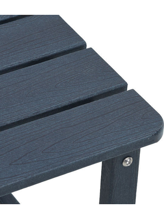 Sitting Room Outdoor Free Standing Plastic Table Navy Blue 38x38x46cm