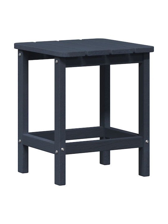 Sitting Room Outdoor Free Standing Plastic Table Navy Blue 38x38x46cm
