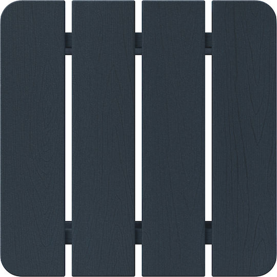 Sitting Room Outdoor Free Standing Plastic Table Navy Blue 38x38x46cm