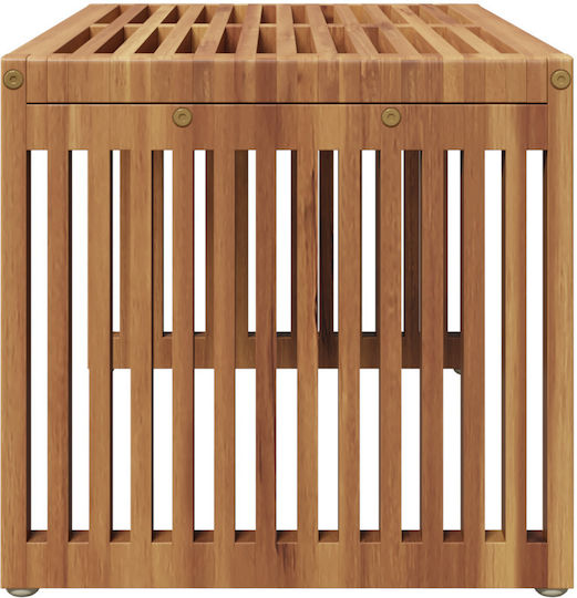 Sitting Room Table for Small Outdoor Spaces from Teak Brown 70x37.5x35.5cm