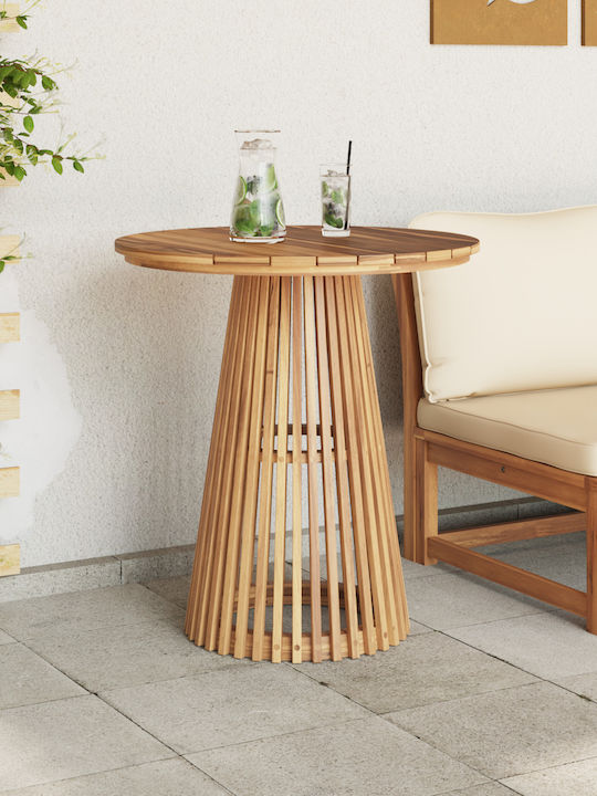 Garden & Terrace Table for Small Outdoor Spaces from Teak Brown 70x70x75cm