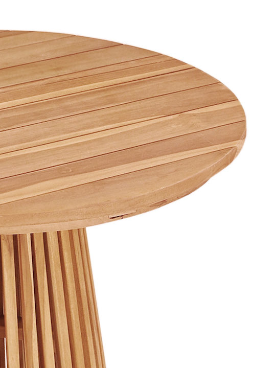 Garden & Terrace Table for Small Outdoor Spaces from Teak Brown 70x70x75cm