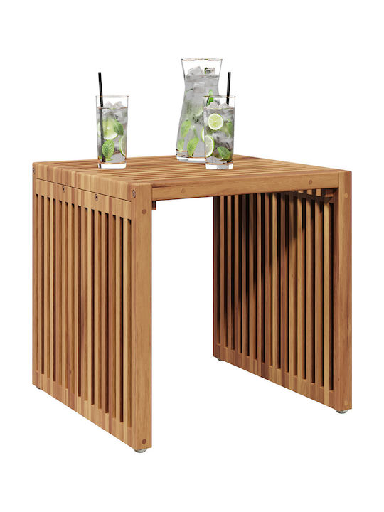 Sitting Room Table for Small Outdoor Spaces from Teak Brown 45x42.5x45cm