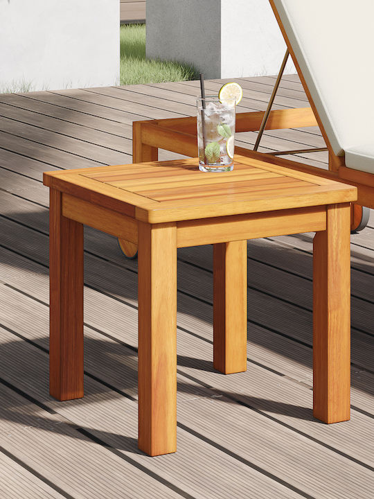 Sitting Room Table for Small Outdoor Spaces Made of Acacia Acacia 35x35x34cm