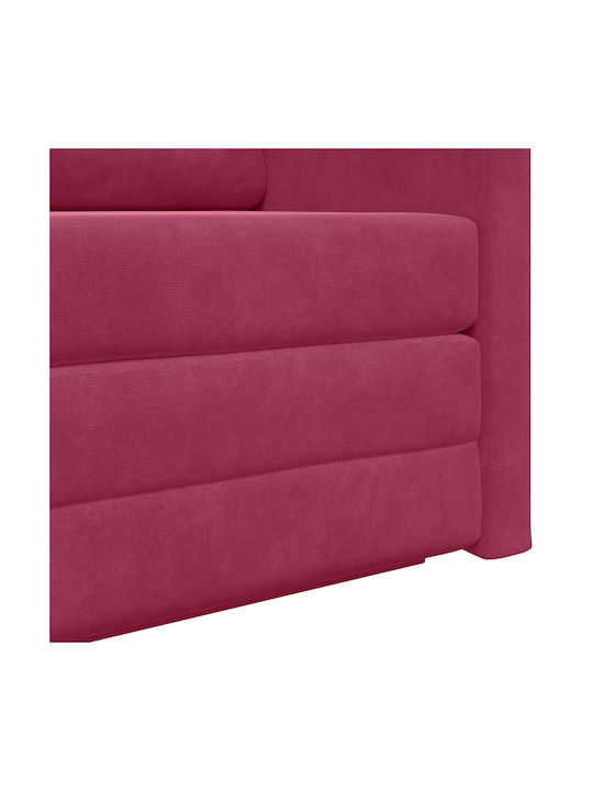 Doppelsitzer Sofa Bett Samt Rote 124x204x61cm