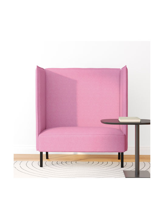 Corner Couch with Reversible Angle Pink 109x56x121 cm