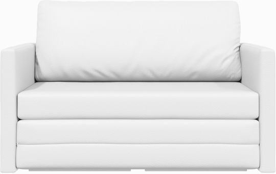 Corner Couch Bed White 124x71x78 cm