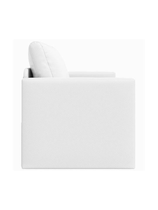 Ecksofa Schlafsofa Weiß 124x71x78cm