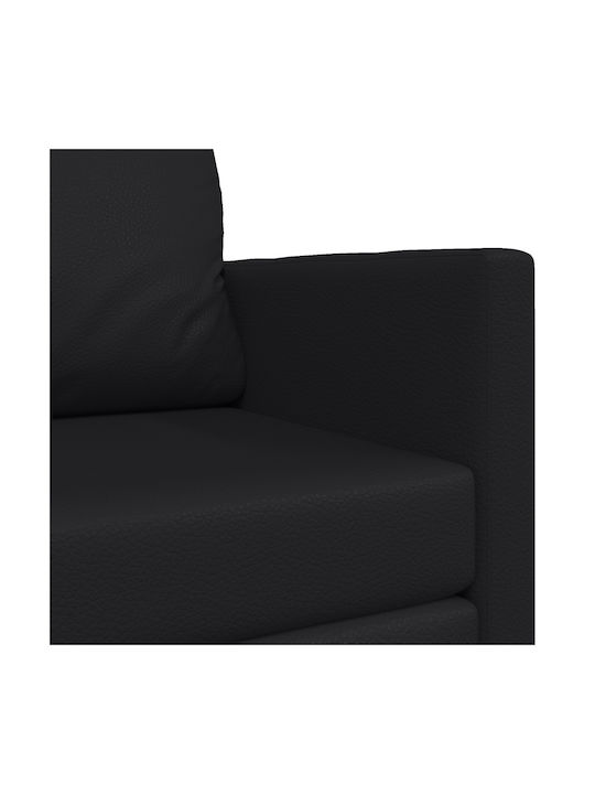 Canapea Cu Două Locuri Pat Negru 124x71x78cm