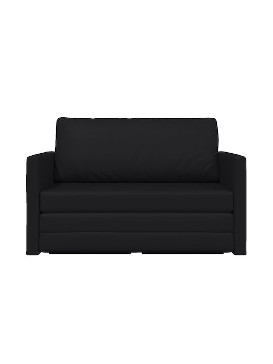 Canapea Cu Două Locuri Pat Negru 124x71x78cm