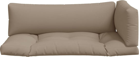 vidaxl Pallet Cushions 3 Pieces Taupe Fabric