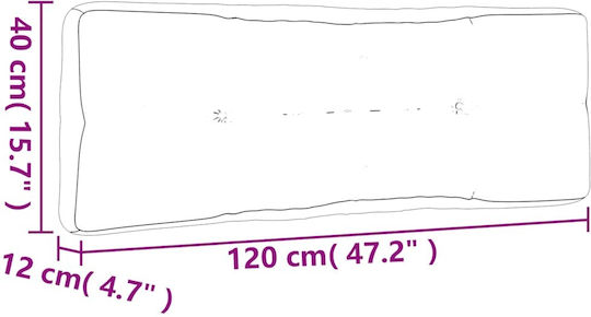 vidaXL Gartenstuhlkissen Für Paletten Sitzbank Grau 40x120cm