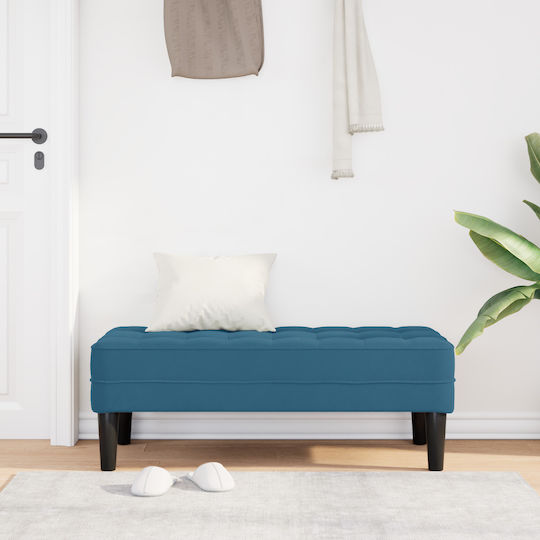 "vidaXL Bänke Blau 100% Polyester Mittelfuß Sperrholz"