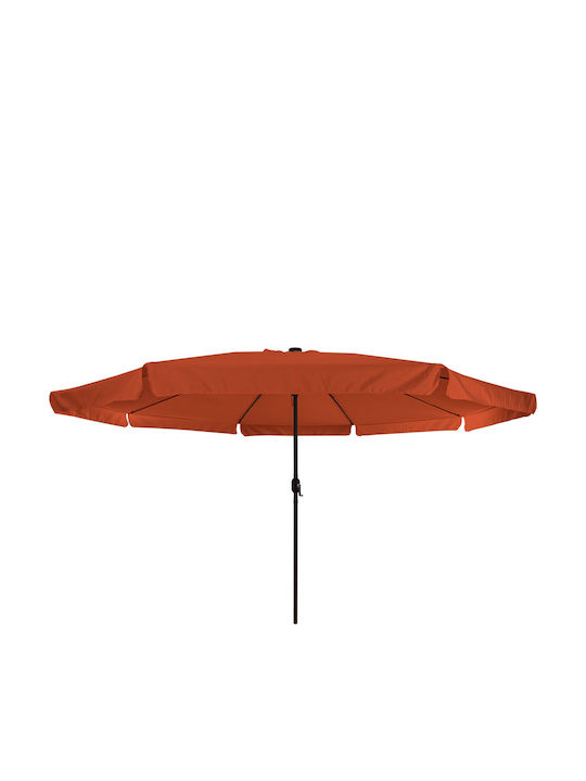 Round Aluminum Orange Parasol Φ3.95xH2.49m