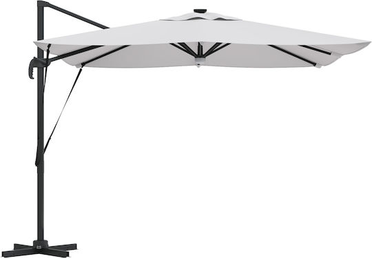 Hanging Circular Aluminum Ecru Parasol F2.86xH2.7m