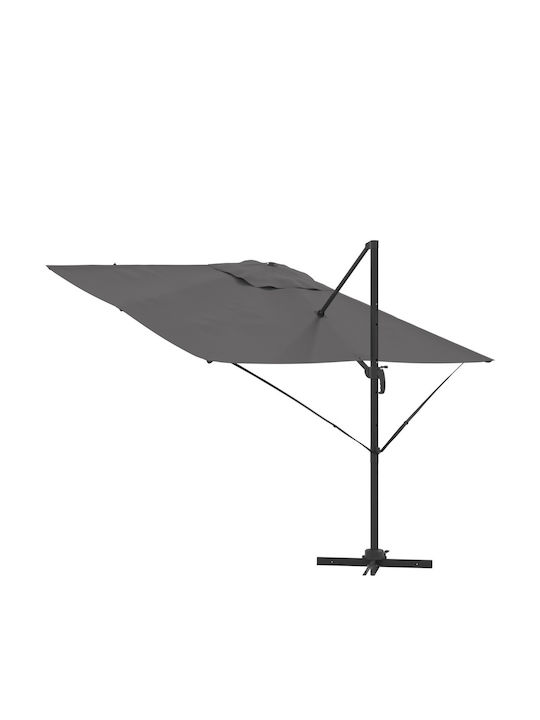 Hanging Aluminum Garden Parasol Grey 2.86x2.85xHeight 2.65m
