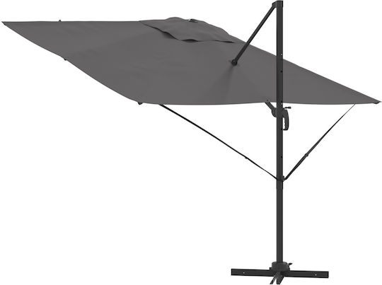 Garten- und Terrassen-Sonnenschirm Hängend Aluminium Gray 2,86x2,85xHöhe 2,65 m
