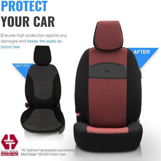 Auto Gs Car Cover Set 11pcs Leatherette Black