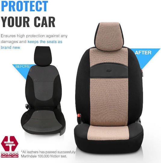 Auto Gs Car Cover Set 11pcs Leatherette Black