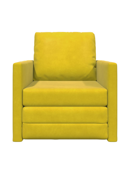 Schlafsessel Samt Dark Yellow 74x77x81cm
