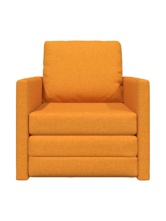 Armchair Bed Dark Yellow 74x77x81cm