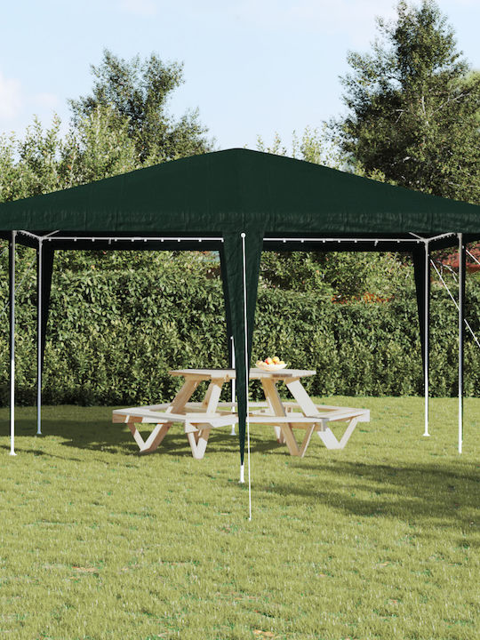 vidaXL Garden Freestanding Gazebo with LED Light Green 4x4cm