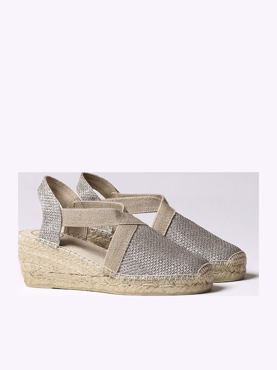 Women's Platform Espadrilles Gold