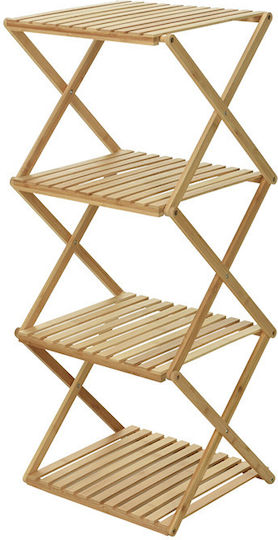ArteLibre Boden Badezimmerregal Hölzernes 40x33.5x93.5cm Beige