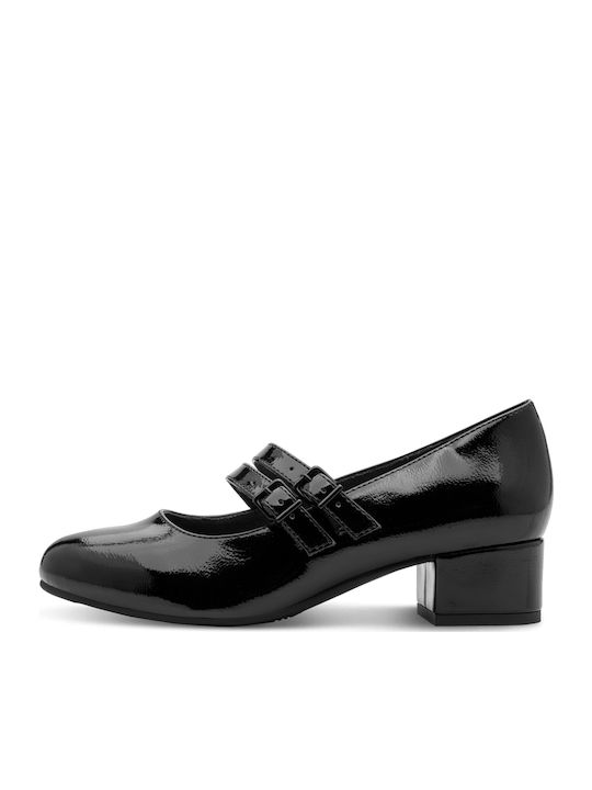 Anatomic Patent Leather Black Heels with Strap