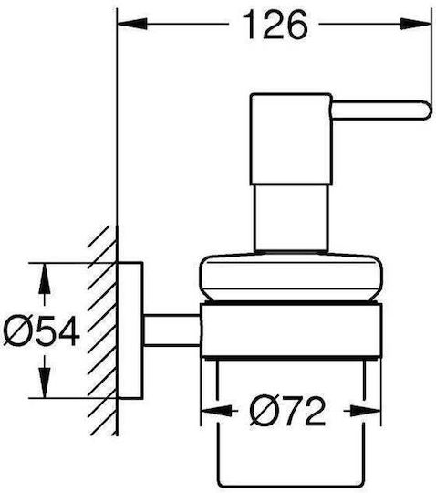 Grohe Dispenser Γυάλινο Γκρι 160ml
