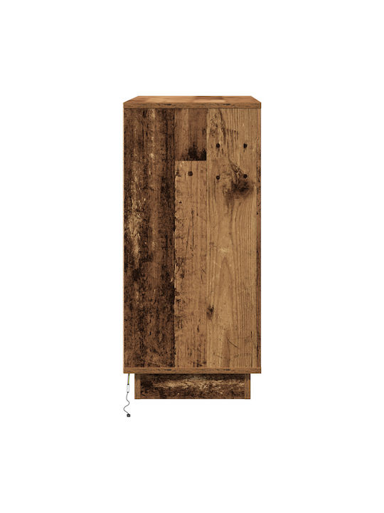 Chest of Drawers of Solid Wood Coffee 71x34.5x75cm