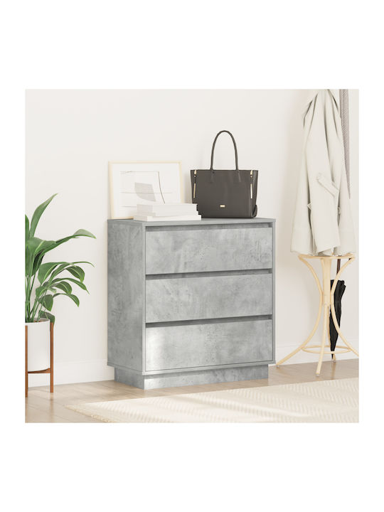 Wooden Chest of Drawers Γκρι Σκυρόδεμα 71x34.5x75cm