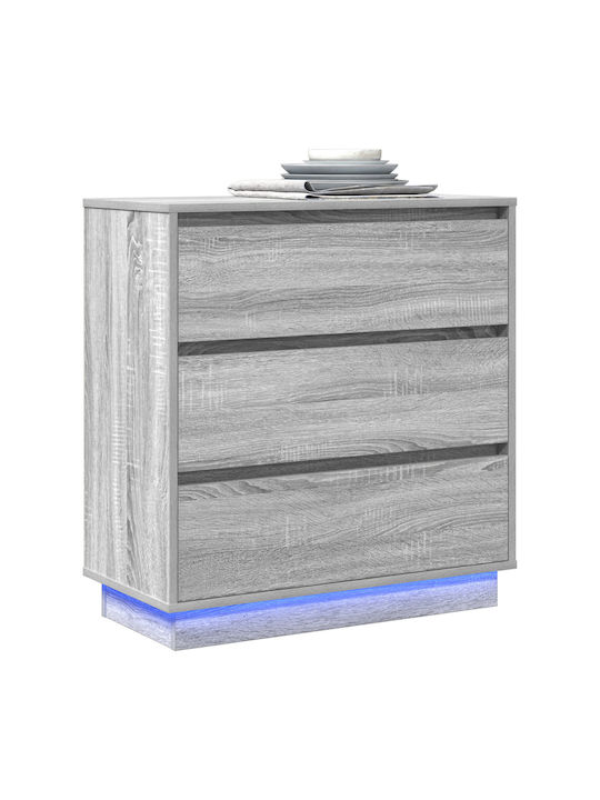 Wooden Chest of Drawers Γκρι Σονομα 71x34.5x75cm