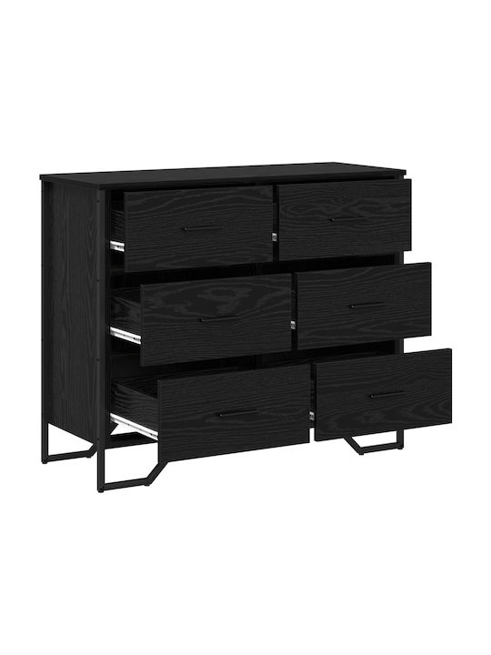 Comoda pentru Dormitor Neagră 91x35.5x74.5buc