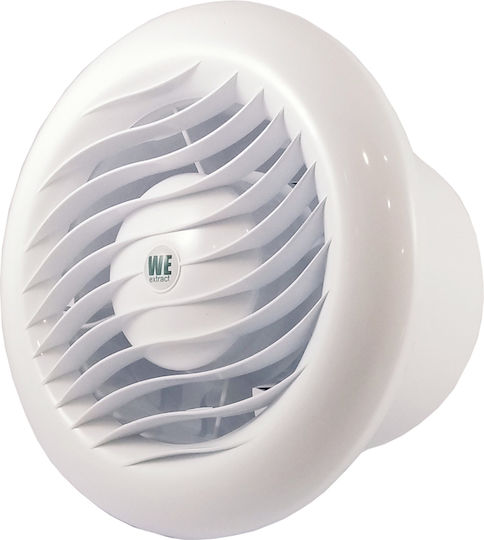 Mmotors Wall Mounted Bathroom Ventilator 100mm White