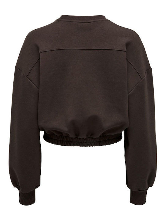 Gekürzt Damen Sweatshirt Black