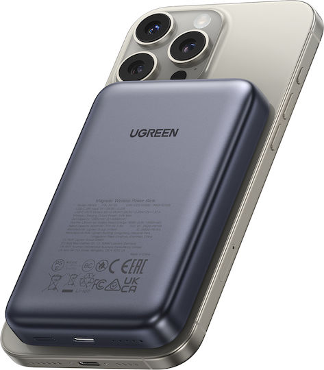 Ugreen PB763 MagSafe Qi2 Външна батерия 10000mAh 20W с USB-C порт Power Delivery / Quick Charge Черна