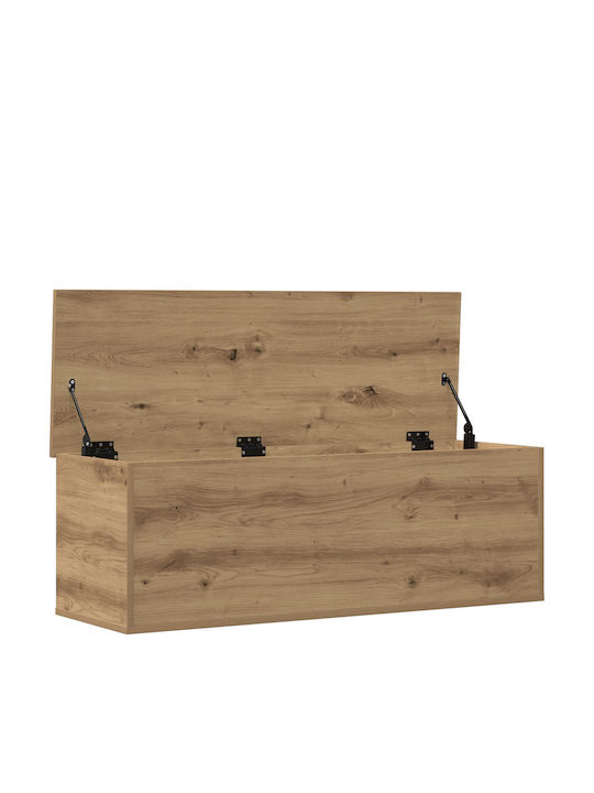 vidaXL Декоративна куфар Дърво Кафяв 102x35x35бр