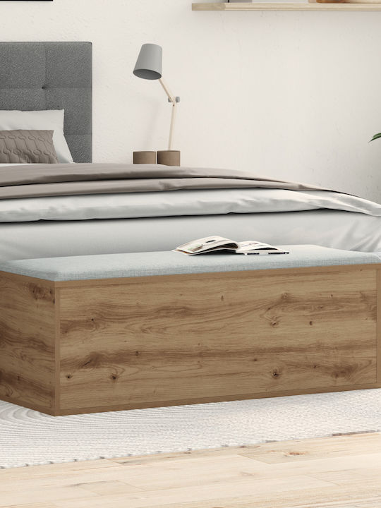 vidaXL Декоративна куфар Дърво Кафяв 102x35x35бр